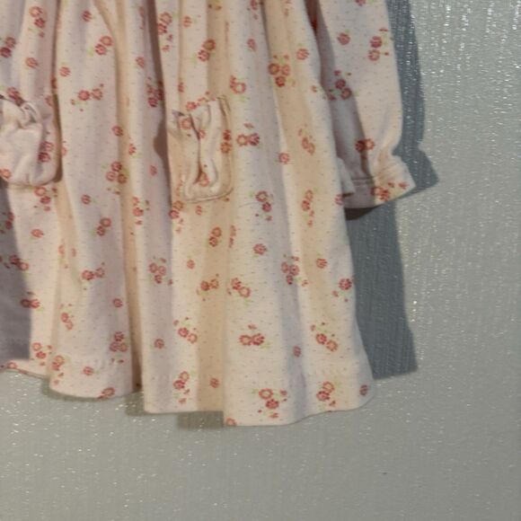 Ralph Lauren Baby Girl Set Long Sleeve Dress Bloomers Pink Flowers Collar 9 mo - Picture 14 of 16